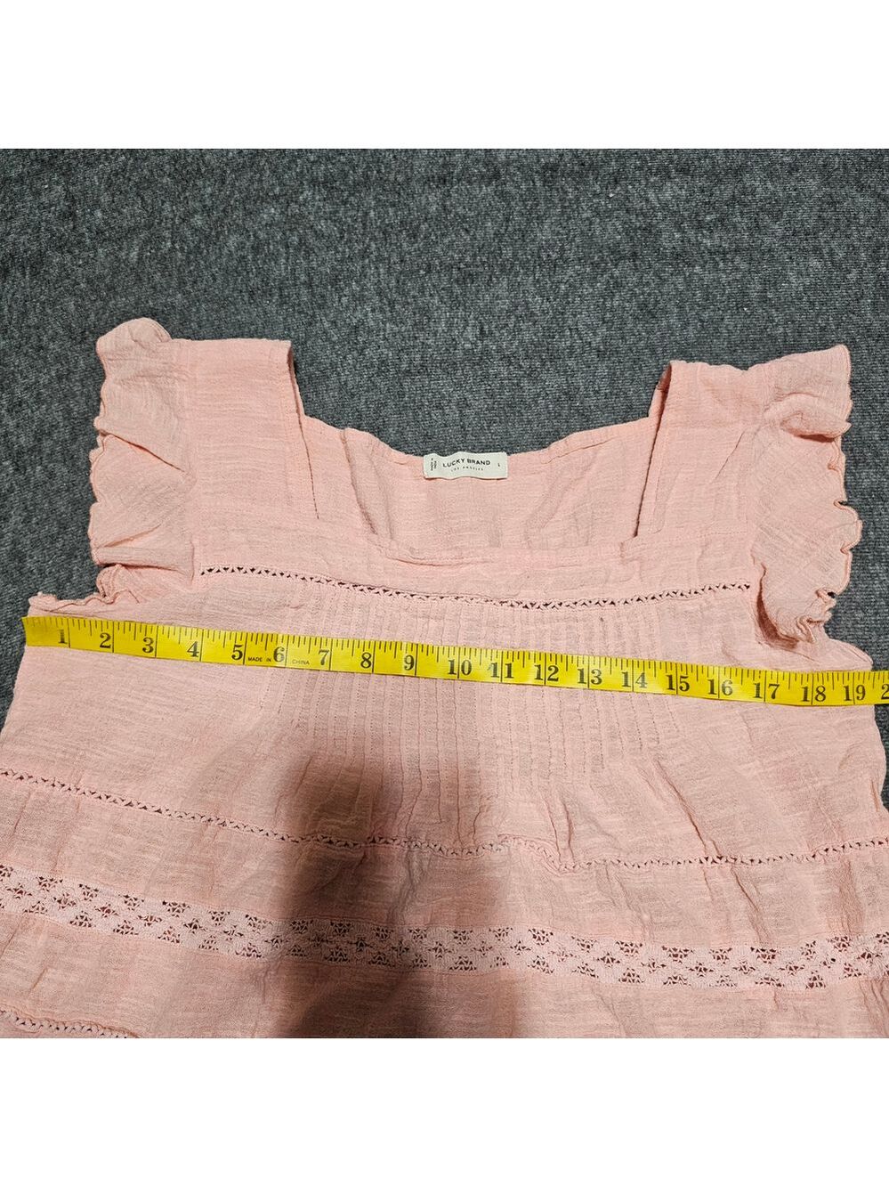 Lucky Brand Light Pink Ruffled Blouse - Picture 5 of 6
